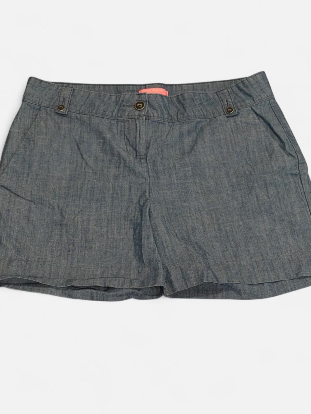 Isaac Mizrahi Heather Blue Chambray Casual Shorts Size 6